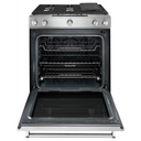 Kitchenaid® 30-Inch 5 Burner Gas Convection Slide-In Range with Baking Drawer KSGB900ESS