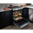 Kitchenaid® 30-Inch 5 Burner Gas Convection Slide-In Range with Baking Drawer KSGB900ESS