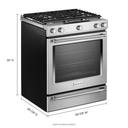 Kitchenaid® 30-Inch 5 Burner Gas Convection Slide-In Range with Baking Drawer KSGB900ESS