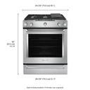 Kitchenaid® 30-Inch 5 Burner Gas Convection Slide-In Range with Baking Drawer KSGB900ESS