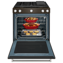 Kitchenaid® 30-Inch 5-Burner Gas Slide-In Convection Range KSGG700EBS