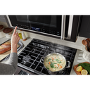 Kitchenaid® 30-Inch 5-Burner Gas Slide-In Convection Range KSGG700EBS