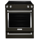 Kitchenaid® 30-Inch 5-Element Electric Slide-In Convection Range YKSEG700EBS