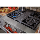 KitchenAid® 30'' Smart Commercial-Style Gas Range with 4 Burners KFGC500JSC