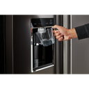 Kitchenaid® 23.8 cu. ft. 36 Counter-Depth French Door Platinum Interior Refrigerator with PrintShield™ Finish KRFC704FBS