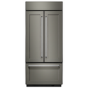 Kitchenaid® 20.8 Cu. Ft. 36 Width Built In Panel Ready French Door Refrigerator with Platinum Interior Design KBFN506EPA