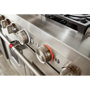 KitchenAid® 48'' Smart Commercial-Style Gas Range with Griddle KFGC558JSS