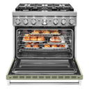 KitchenAid® 36'' Smart Commercial-Style Dual Fuel Range with 6 Burners KFDC506JAV