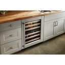 Kitchenaid® 24 Panel-Ready Undercounter Wine Cellar with Wood-Front Racks KUWR214KPA