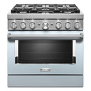 KitchenAid® 36'' Smart Commercial-Style Dual Fuel Range with 6 Burners KFDC506JMB