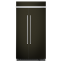 Kitchenaid® 25.5 Cu Ft. 42 Built-In Side-by-Side Refrigerator with PrintShield™ Finish KBSN702MBS