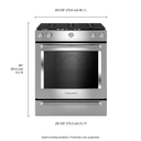 Kitchenaid® 30-Inch 5-Burner Gas Slide-In Convection Range KSGG700ESS