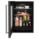 Kitchenaid® 24 Undercounter Refrigerator with Glass Door and Shelves with Metallic Accentsand with PrintShield™ Finish KURL314KBS