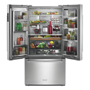 Kitchenaid® 23.8 cu. ft. 36 Counter-Depth French Door Platinum Interior Refrigerator with PrintShield™ Finish KRFC704FPS