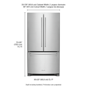 Kitchenaid® 25 Cu. Ft. 36-Width Standard Depth French Door Refrigerator with Interior Dispense KRFF305ESS