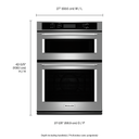 Kitchenaid® 27 Combination Wall Oven with Even-Heat™  True Convection (lower oven) KOCE507ESS