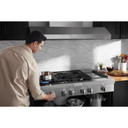 KitchenAid® 48'' 6-Burner Commercial-Style Gas Rangetop with Griddle KCGC558JSS