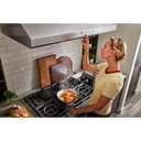 KitchenAid® 48'' 6-Burner Commercial-Style Gas Rangetop with Griddle KCGC558JSS