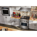 KitchenAid® 30'' Smart Commercial-Style Dual Fuel Range with 4 Burners KFDC500JSS