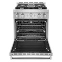 KitchenAid® 30'' Smart Commercial-Style Gas Range with 4 Burners KFGC500JSS