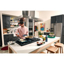 Kitchenaid® 30" Gas-on-Glass Cooktop KCGG530PBL