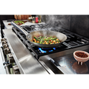 KitchenAid® 48'' Smart Commercial-Style Dual Fuel Range with Griddle KFDC558JAV
