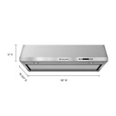 Kitchenaid® 36" Under-the-Cabinet 3-Speed Canopy Hood KVUB606DSS