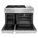 KitchenAid® 48'' Smart Commercial-Style Dual Fuel Range with Griddle KFDC558JSS