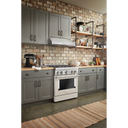 KitchenAid® 30'' Smart Commercial-Style Dual Fuel Range with 4 Burners KFDC500JMH