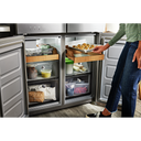 Kitchenaid® 19.4 cu. ft. 36-inch wide Counter-Depth 4-Door Refrigerator with PrintShield™ Finish KRQC506MPS