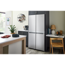 Kitchenaid® 19.4 cu. ft. 36-inch wide Counter-Depth 4-Door Refrigerator with PrintShield™ Finish KRQC506MPS