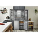 Kitchenaid® 19.4 cu. ft. 36-inch wide Counter-Depth 4-Door Refrigerator with PrintShield™ Finish KRQC506MPS