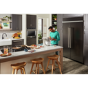 Kitchenaid® 24 Undercounter Refrigerator with Glass Door and Shelves with Metallic Accents and PrintShield™ Finish KURR314KBS