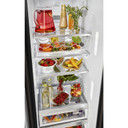 Kitchenaid® 19.9 cu ft. Counter-Depth Side-by-Side Refrigerator with Exterior Ice and Water KRSC700HBS