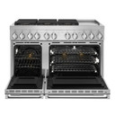 Jennair® NOIR™ 48" Dual-Fuel Professional Range with Chrome-Infused Griddle JDRP548HM Jennair® NOIR™ 48" Dual-Fuel Professional Range with Chrome-Infused Griddle JDRP548HM