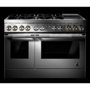 Jennair® RISE™ 48 Dual-Fuel Professional-Style Range with Chrome-Infused Griddle and Steam Assist JDSP548HL