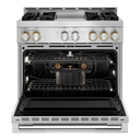 Jennair® 36 RISE™ Gas Professional-Style Range with Chrome-Infused Griddle JGRP536HL