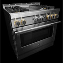 Jennair® 36" RISE™ Gas Professional-Style Range with Chrome-Infused Griddle JGRP536HL