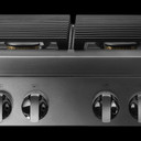 Jennair® 48" NOIR™ Gas Professional-Style Rangetop with Chrome-Infused Griddle JGCP548HM