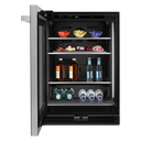 Jennair® 24 NOIR™ Under Counter Glass Door Refrigerator, Left Swing JUGFL242HM