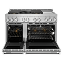 Jennair® NOIR™ 48 Gas Professional-Style Range with Chrome-Infused Griddle and Grill JGRP748HM