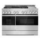 Jennair® NOIR™ 48 Gas Professional-Style Range with Chrome-Infused Griddle and Grill JGRP748HM