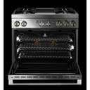 Jennair® 36" RISE™ Dual-Fuel Professional-Style Range with Chrome-Infused Griddle JDRP536HL Jennair® 36" RISE™ Dual-Fuel Professional-Style Range with Chrome-Infused Griddle JDRP536HL
