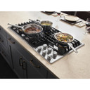 Jennair® 36” JX3™ Gas Downdraft Cooktop JGD3536GS