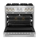 Jennair® 36" RISE™ Dual-Fuel Professional-Style Range JDRP436HL