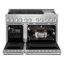 Jennair® 48 NOIR™ Gas Professional-Style Range with Chrome-Infused Griddle JGRP548HM