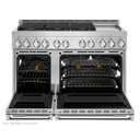 Jennair® 48 NOIR™ Gas Professional-Style Range with Chrome-Infused Griddle JGRP548HM