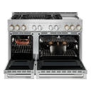 Jennair® RISE™ 48 Gas Professional-Style Range with Chrome-Infused Griddle and Grill JGRP748HL