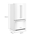 Kitchenaid® 20 cu. ft. 36-Inch Width Counter-Depth French Door Refrigerator with Interior Dispense KRFC136RWH