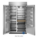 Kitchenaid® 30 Cu. Ft. 48" Built-In Side-by-Side Refrigerator with Platinum Interior KBSN748SPS